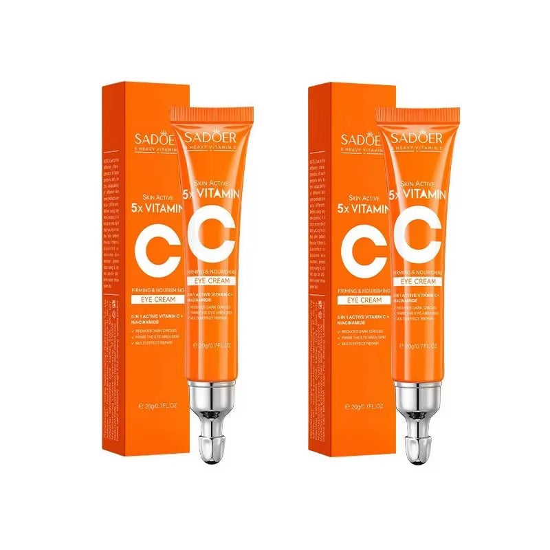 SADOER Vitamin C Eye Cream anti Dark Circles Eyes Bags Remover Moisturizing Brightening Firming Skin Care Products for Eyes