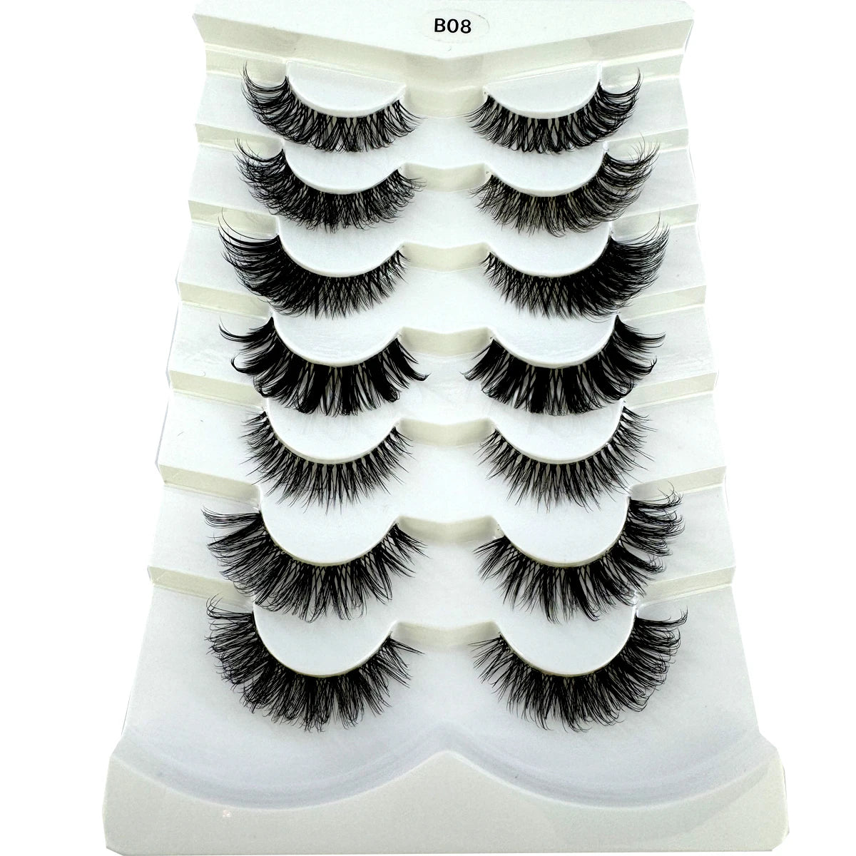 7 Pairs of Natural Look Cat Eye Eyelashes