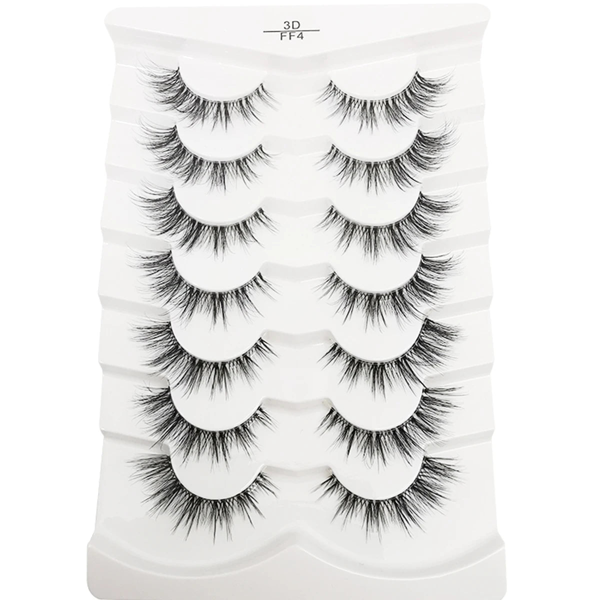 7 Pairs of Natural Look Cat Eye Eyelashes