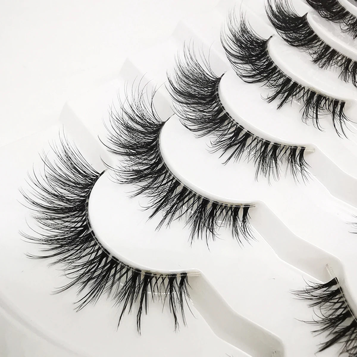 7 Pairs of Natural Look Cat Eye Eyelashes