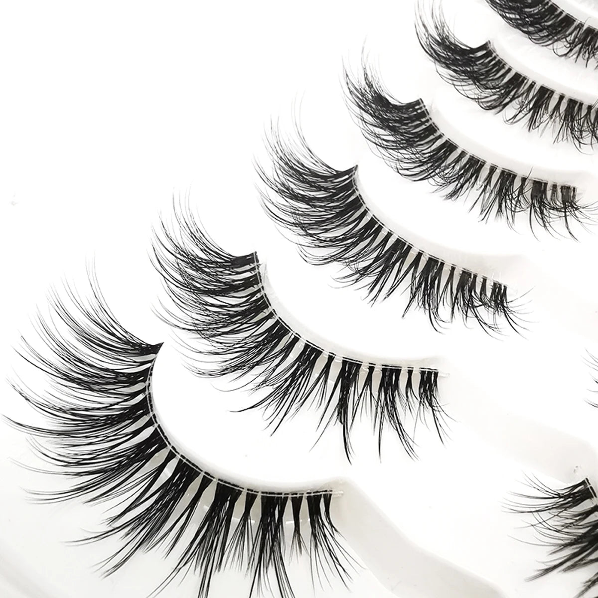 7 Pairs of Natural Look Cat Eye Eyelashes