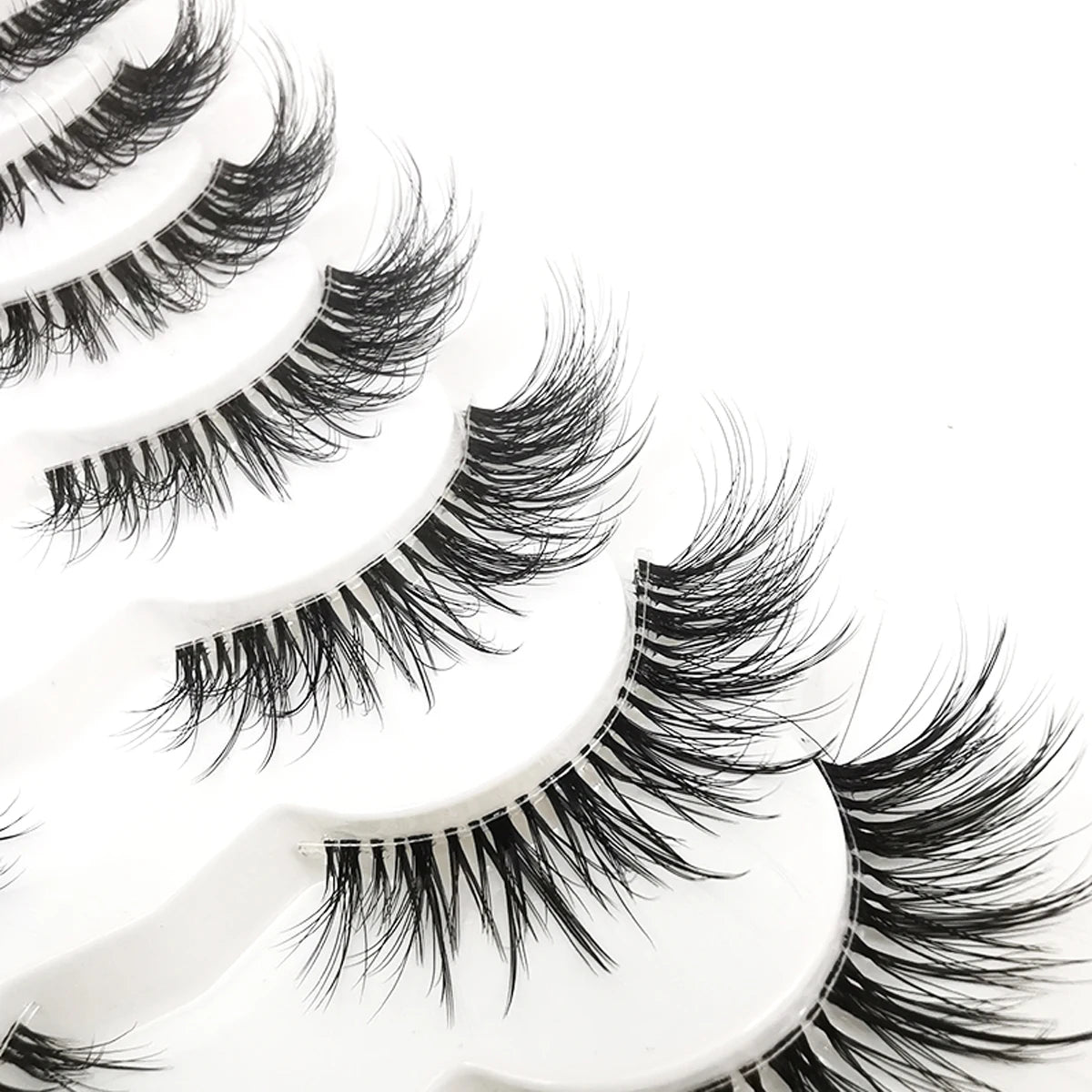 7 Pairs of Natural Look Cat Eye Eyelashes