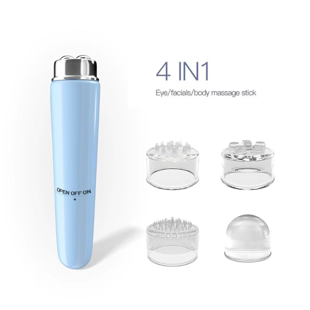Household 4 in 1 Electric Facial Massager Micro Vibration ABS Eye Beauty Instruments Portable Mini Eye Massage