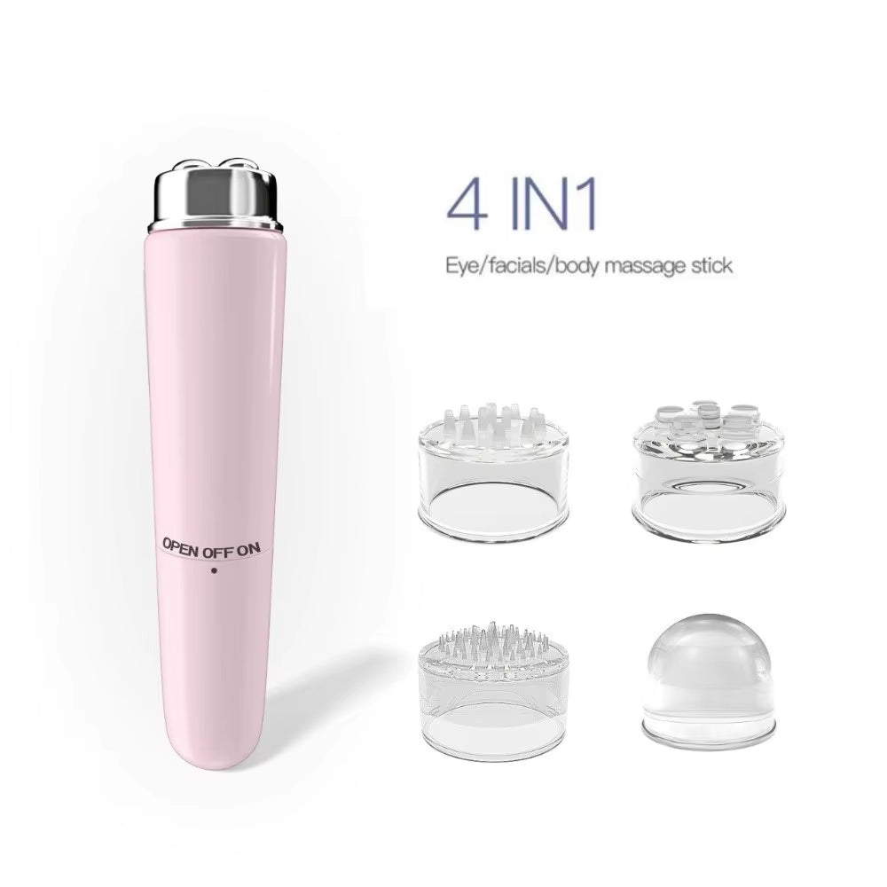 Household 4 in 1 Electric Facial Massager Micro Vibration ABS Eye Beauty Instruments Portable Mini Eye Massage