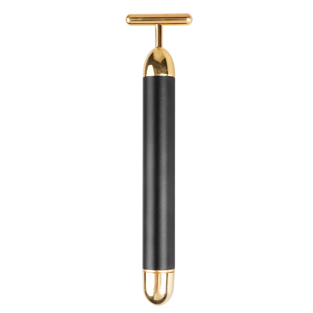 Revitalize Your Skin with the T-Shape 24K Electric Facial Massager - Vibrating Beauty Bar for Tightening and Slimming