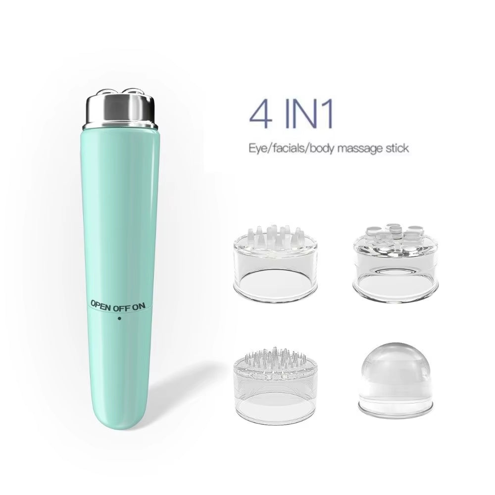 Household 4 in 1 Electric Facial Massager Micro Vibration ABS Eye Beauty Instruments Portable Mini Eye Massage