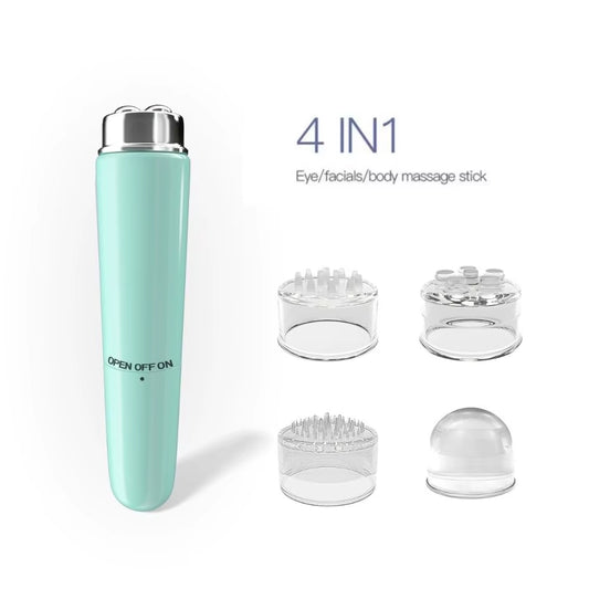 Household 4 in 1 Electric Facial Massager Micro Vibration ABS Eye Beauty Instruments Portable Mini Eye Massage