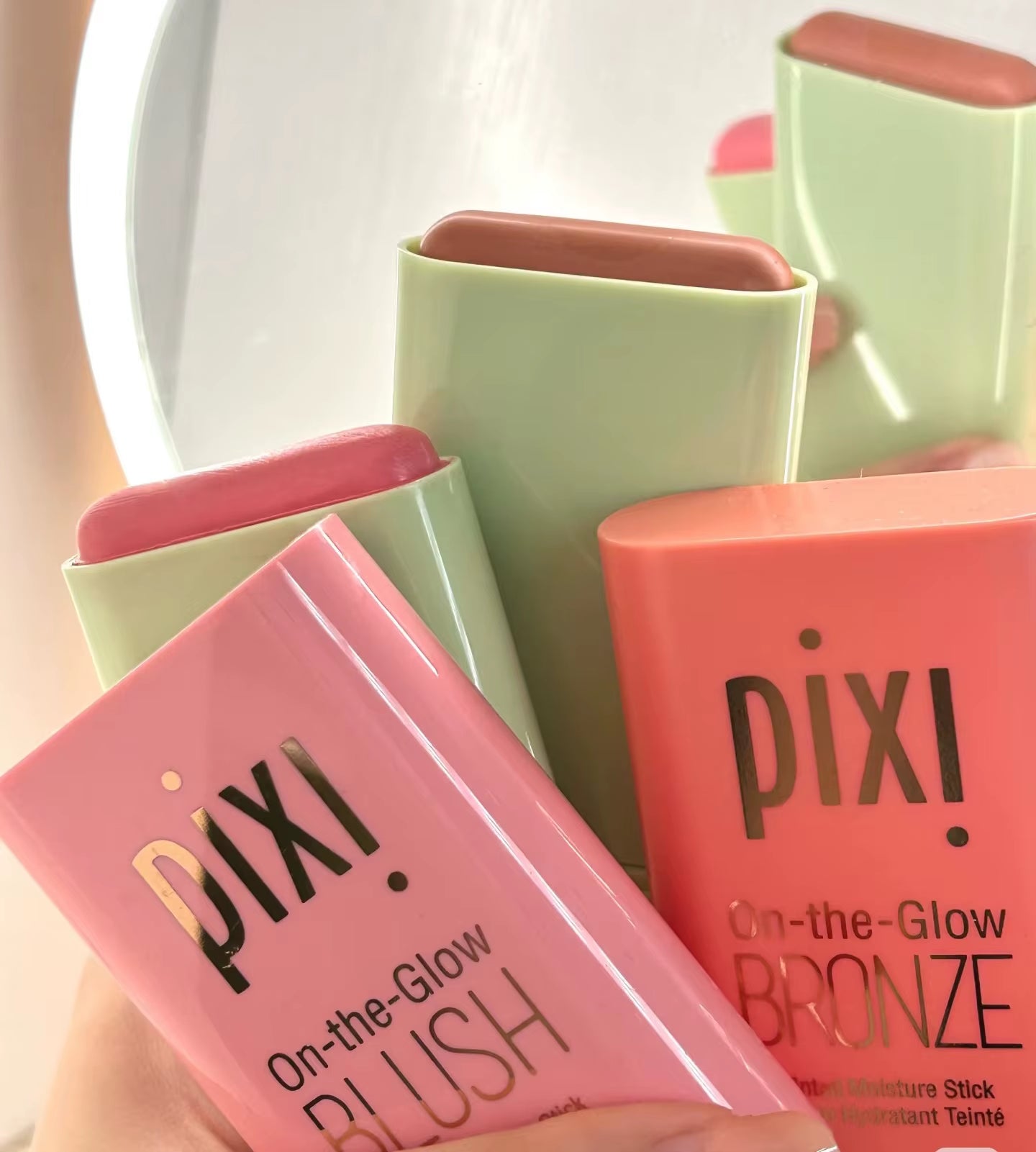 Pixi Makeup Brush Blush Stick - Long-Lasting Waterproof Cream Blusher for Cheeks
